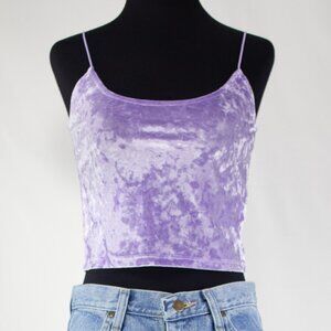 Crushed velvet, cropped tank top